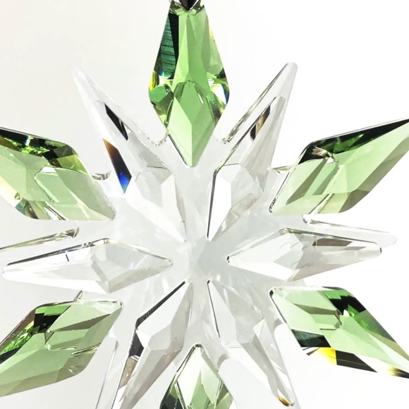 Crystal Snowflake Sun Catcher Christmas Tree Decor Czech Bohemia Crystal Gift - Picture 3 of 11
